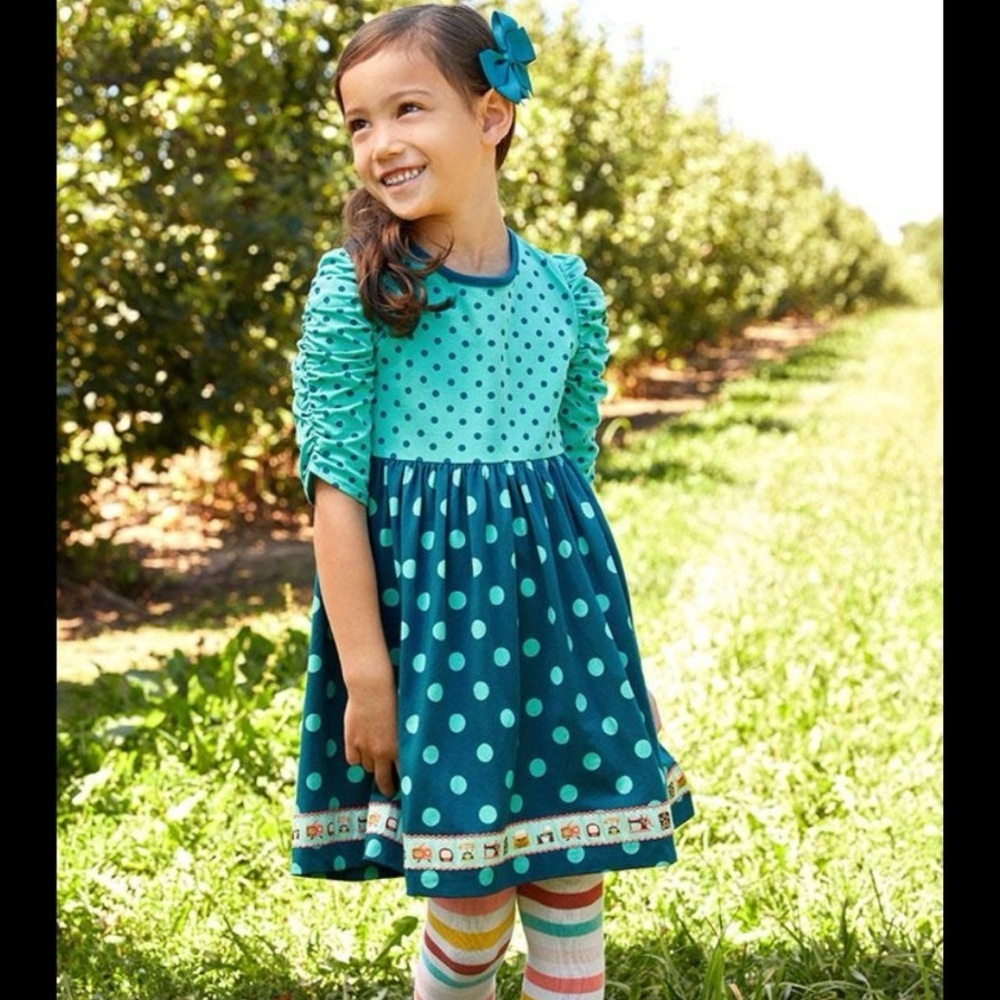 Matilda Jane Wonderment Polka Dot Sewing Dress Size 6